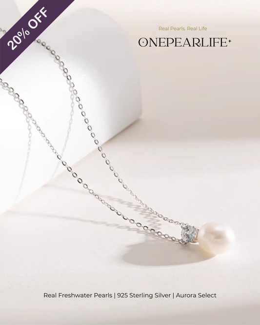 Selina – AAA Quality Natural Freshwater Round Pearl Pendant | 8–8.5mm | 925 Sterling Silver