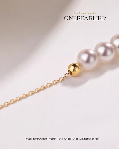Serena – AAA+ Quality Japanese Akoya Natural Pearl Pendant Necklace | 5–5.5mm | 18K Gold / White Gold / Rose Gold