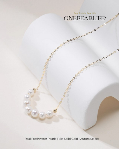 Serena – AAA+ Quality Japanese Akoya Natural Pearl Pendant Necklace | 5–5.5mm | 18K Gold / White Gold / Rose Gold