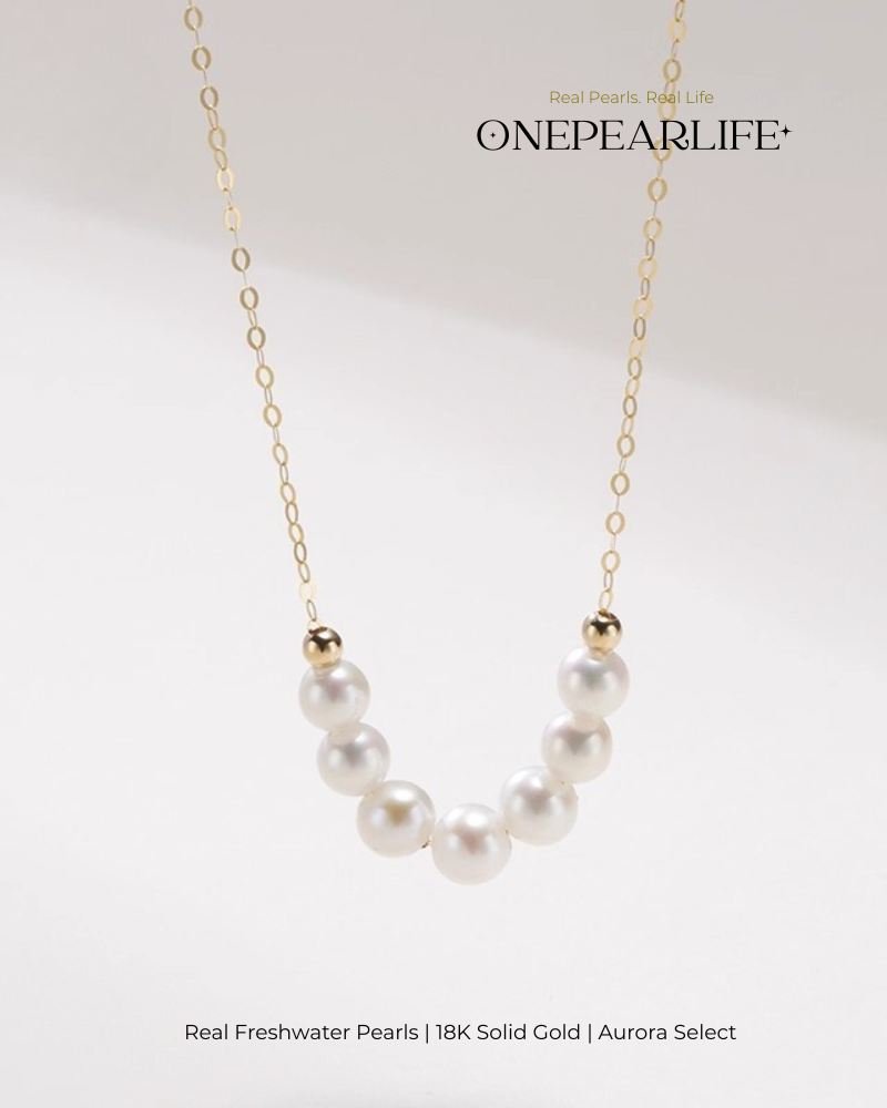 Serena – AAA+ Quality Japanese Akoya Natural Pearl Pendant Necklace | 5–5.5mm | 18K Gold / White Gold / Rose Gold