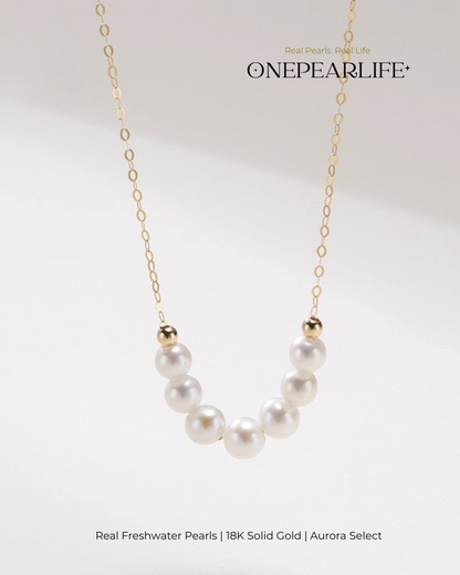 Serena – AAA+ Quality Japanese Akoya Natural Pearl Pendant Necklace | 5–5.5mm | 18K Gold / White Gold / Rose Gold