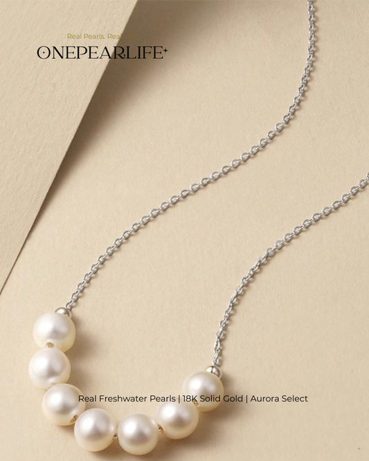 Serena – AAA+ Quality Japanese Akoya Natural Pearl Pendant Necklace | 5–5.5mm | 18K Gold / White Gold / Rose Gold Onepearlife