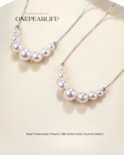 Serena – AAA+ Quality Japanese Akoya Natural Pearl Pendant Necklace | 5–5.5mm | 18K Gold / White Gold / Rose Gold
