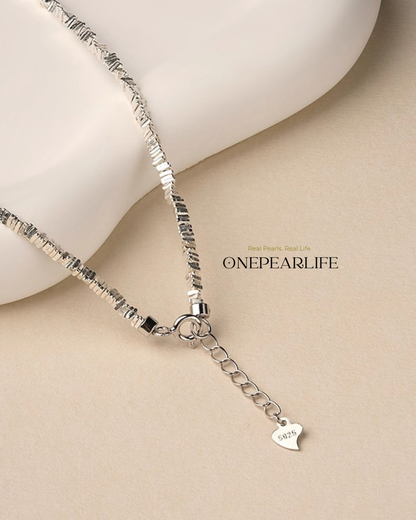 SilverShards – AAA Quality Natural Freshwater Pearl Choker | 7–7.5mm | 925 Sterling Silver Onepearlife