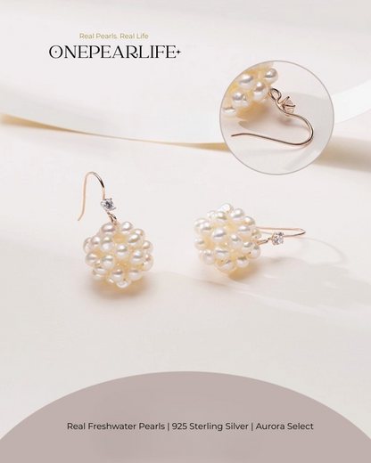 Aeris – 3–5.5mm Natural Freshwater Dangling Pearl Earrings in 18K Gold Plated