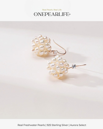 Aeris – 3–5.5mm Natural Freshwater Dangling Pearl Earrings in 18K Gold Plated