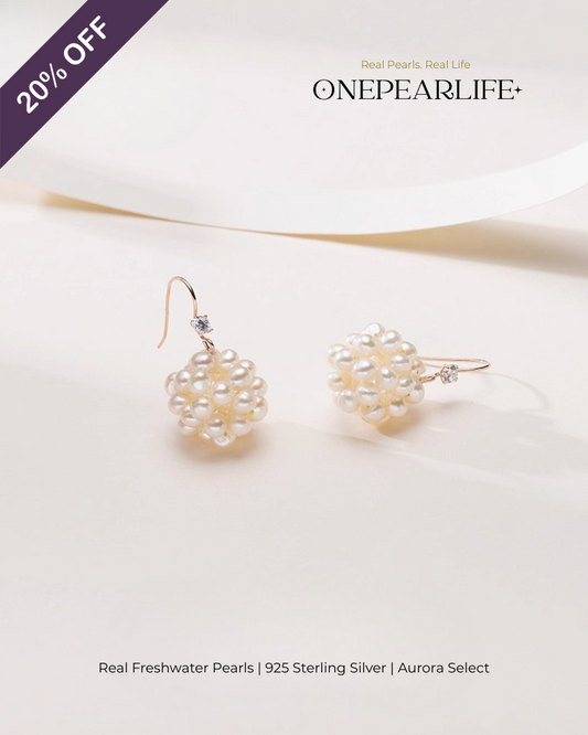 Aeris – 3–5.5mm Natural Freshwater Dangling Pearl Earrings in 18K Gold Plated