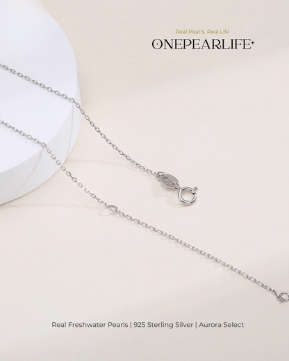 Solaria – AAA Quality Natural Freshwater Pearl Necklace | 3–3.5mm | 925 Sterling Silver