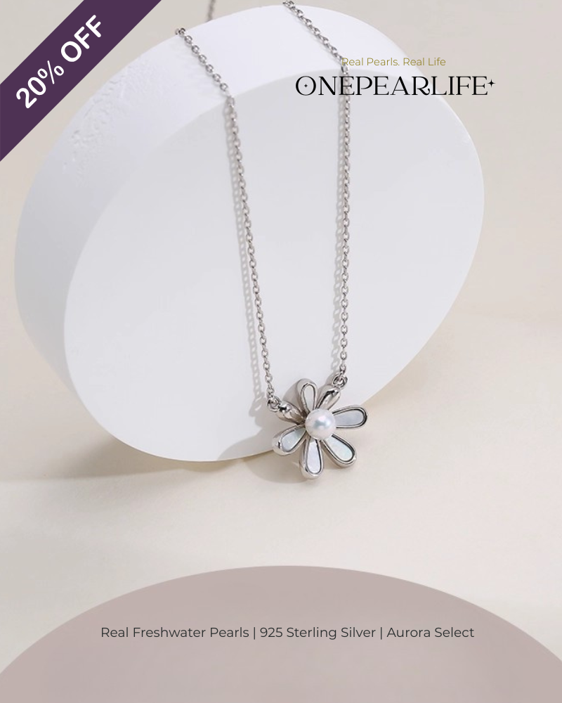 Solaria – AAA Quality Natural Freshwater Pearl Necklace | 3–3.5mm | 925 Sterling Silver