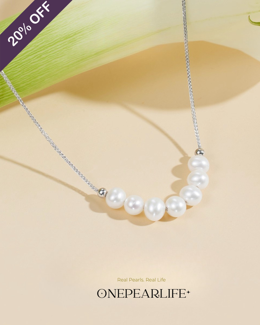 Virelle – AAA Quality Natural Freshwater Pearl Pendant Necklace | 5–5.5mm | 925 Sterling Silver Onepearlife